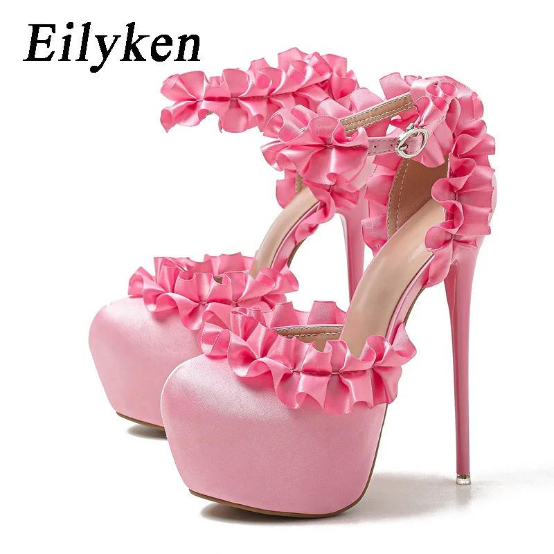 Eilyken Fashion Ruffled Pleated Platform Pumps Women Ultra Stiletto Heels Round Toe Party Belt Buckle Wedding Stripper Shoes
Eilyken Fashion Ruffled Pleated Platform Pumps Women Ultra Stiletto Heels Round Toe Party Belt Buckle Wedding Stripper Shoes