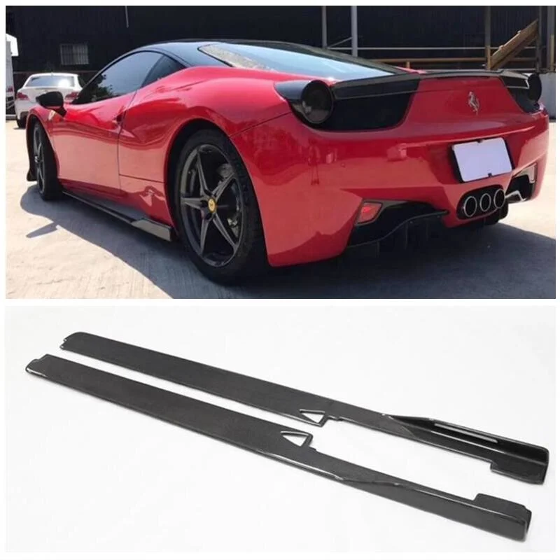 For Ferrari 458 2011-No REAL Carbon Fiber Body Side Skirt Kit Spoiler Lip Splitters Veloce-Style High Quality Car Accessories
For Ferrari 458 2011-No REAL Carbon Fiber Body Side Skirt Kit Spoiler Lip Splitters Veloce-Style High Quality Car Accessories