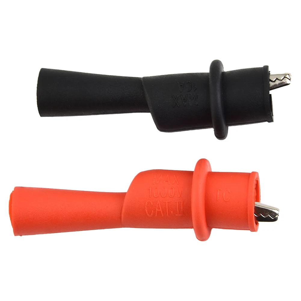 Measuring Tools Clamp 2pcs 2x Multimeter 1Pair AC DC 10A 1000V Antiskid Red+Black Wire Tips Test Clip Brand New
Measuring Tools Clamp 2pcs 2x Multimeter 1Pair AC DC 10A 1000V Antiskid Red+Black Wire Tips Test Clip Brand New