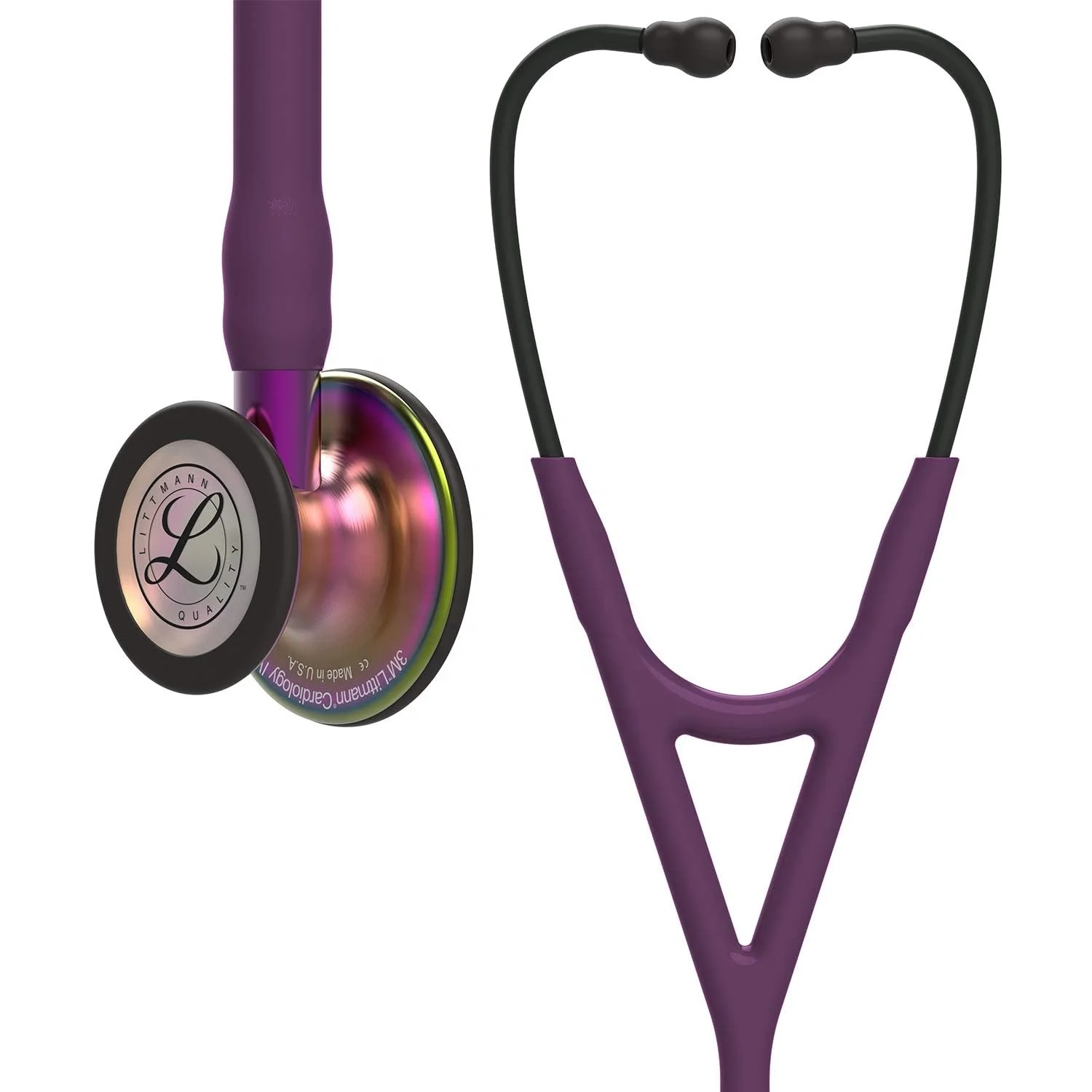 

6205 3M Littmann Cardiology IV Stethoscope, 6205, plum tube, rainbow chestpiece violet stem