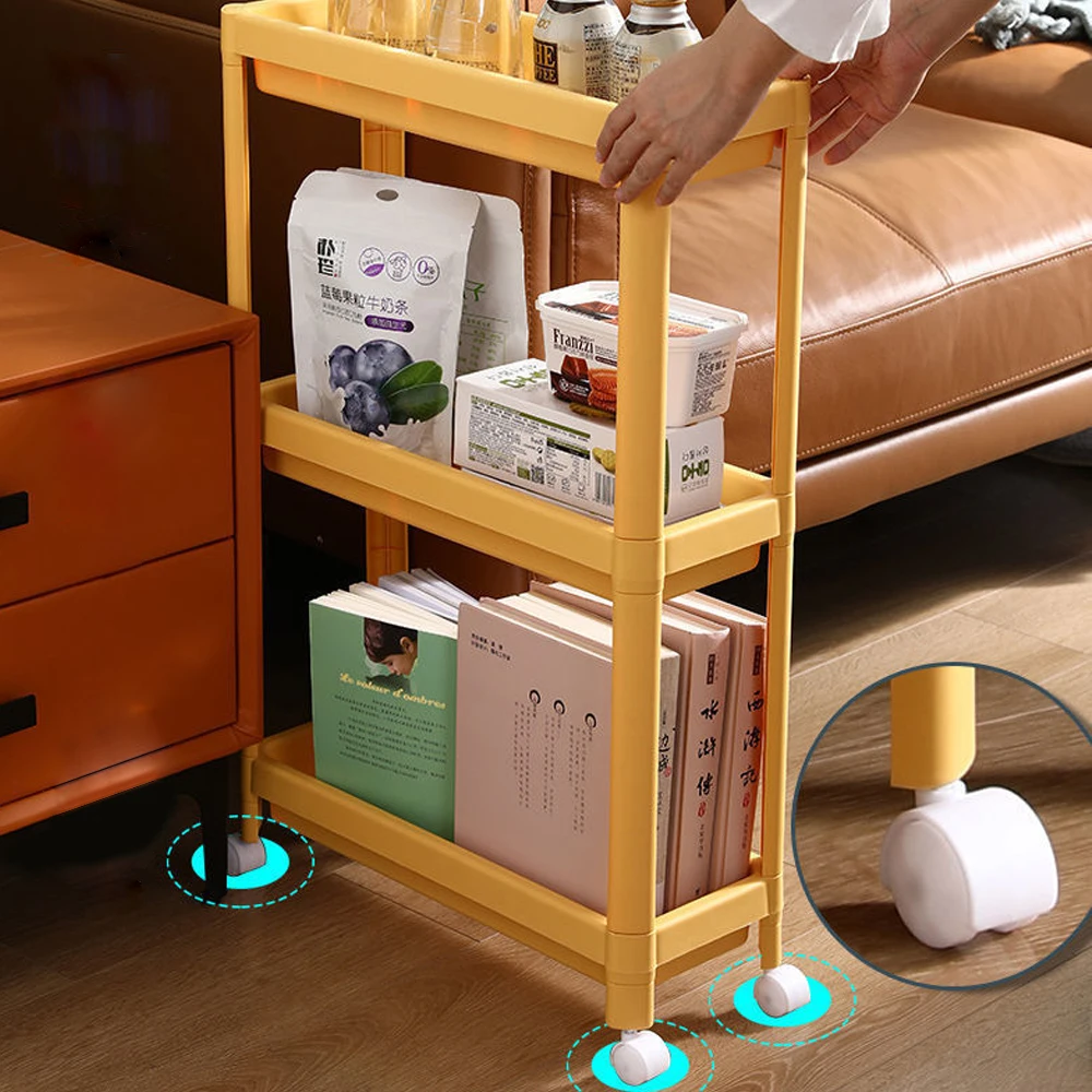 2/3 Layers Shelves Home Appliance Kitchen Storage Shelf With Wheels Mobile Refrigerator Side Seam Storage Organizers Bathroom 
2/3 Layers Shelves Home Appliance Kitchen Storage Shelf With Wheels Mobile Refrigerator Side Seam Storage Organizers Bathroom