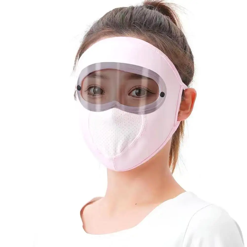 Máscara de protección solar para ciclismo, mascarilla de cara completa con agujeros ajustables para colgar en la oreja, a prueba de polvo Máscara de protección solar para ciclismo, mascarilla de cara completa con agujeros ajustables para colgar en la oreja, a prueba de polvo