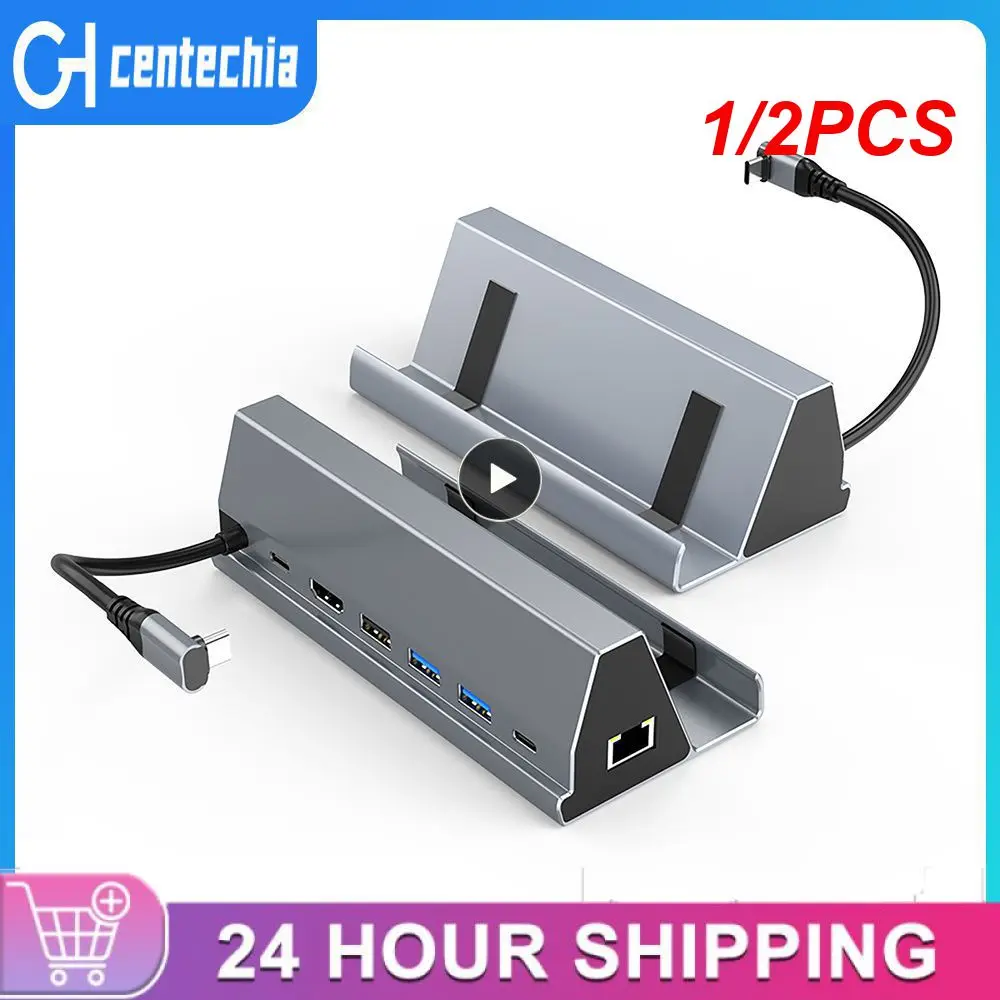 1/2PCS in 1 USB 3.0 4K 60Hz Type C Hub 7 Ports RJ45 1000Mbps PD 100W USB C Charger Stand Holder for Steam Deck Docking Station
1/2PCS in 1 USB 3.0 4K 60Hz Type C Hub 7 Ports RJ45 1000Mbps PD 100W USB C Charger Stand Holder for Steam Deck Docking Station