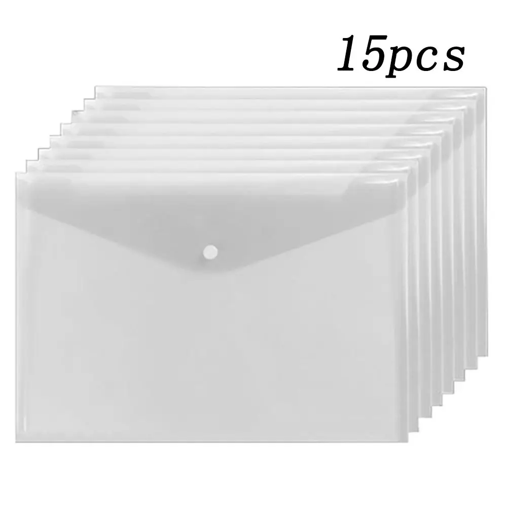 15Pcs/Set Plastic Transparent A5/A4 File Bag Durable Document Hold Bags Folders Convenient Examination Envelope Folders
15Pcs/Set Plastic Transparent A5/A4 File Bag Durable Document Hold Bags Folders Convenient Examination Envelope Folders