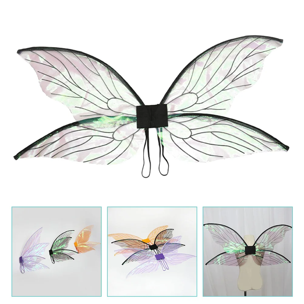 

Women Girls Fairy Wings Woman For Dragonfly Elf Wings Fairy Halloween Cosplay Costume Festive Party Masquerade Props Dress Up