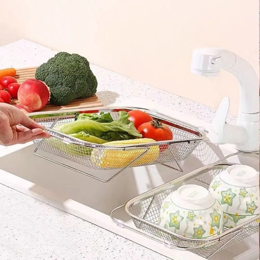 Сливная корзина для кухонной раковины, растягивающийся дуршлаг из нержавеющей стали для раковины, регулируемый дуршлаг для овощей, фруктов, пасты, посуды, ситечко
Сливная корзина для кухонной раковины, растягивающийся дуршлаг из нержавеющей стали для раковины, регулируемый дуршлаг для овощей, фруктов, пасты, посуды, ситечко