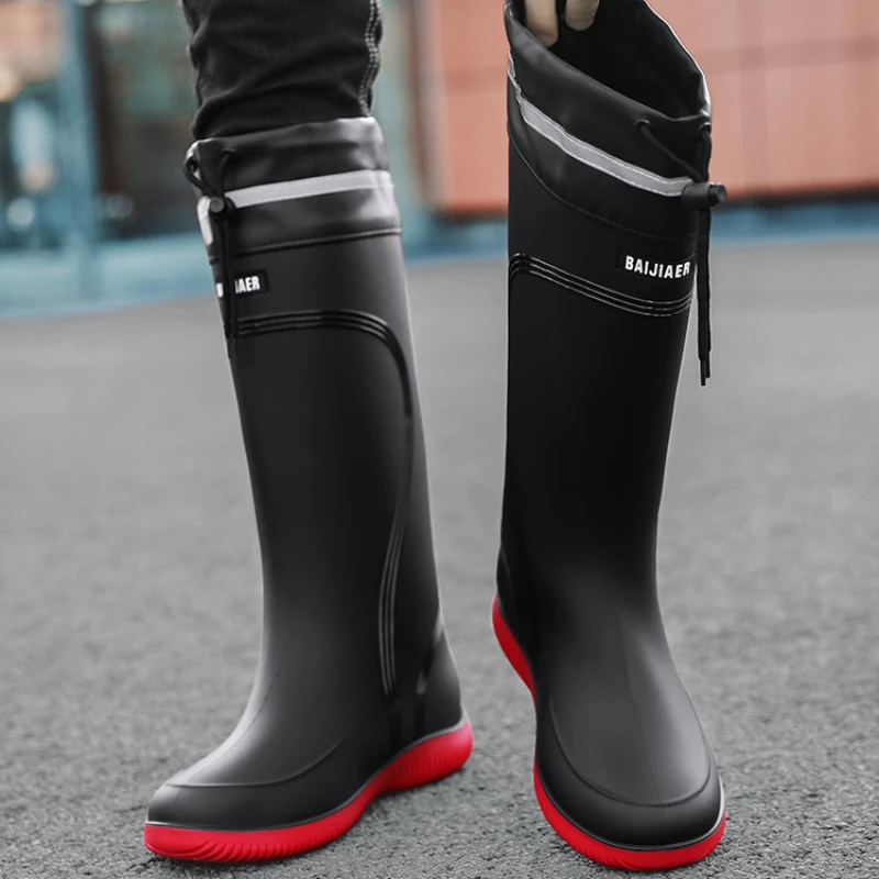 

2023 Autumn Hot Sale Men’s Rubbers Boots Chelsea Shoes Mid Heel Male Boots Fashion New Winter Boots Outdoors Rain Men Boots