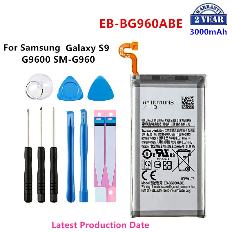 

Brand New EB-BG960ABE 3000mAh Battery For Samsung Galaxy S9 G9600 SM-G960F SM-G960 G960F G960 G960U G960W +Tools
