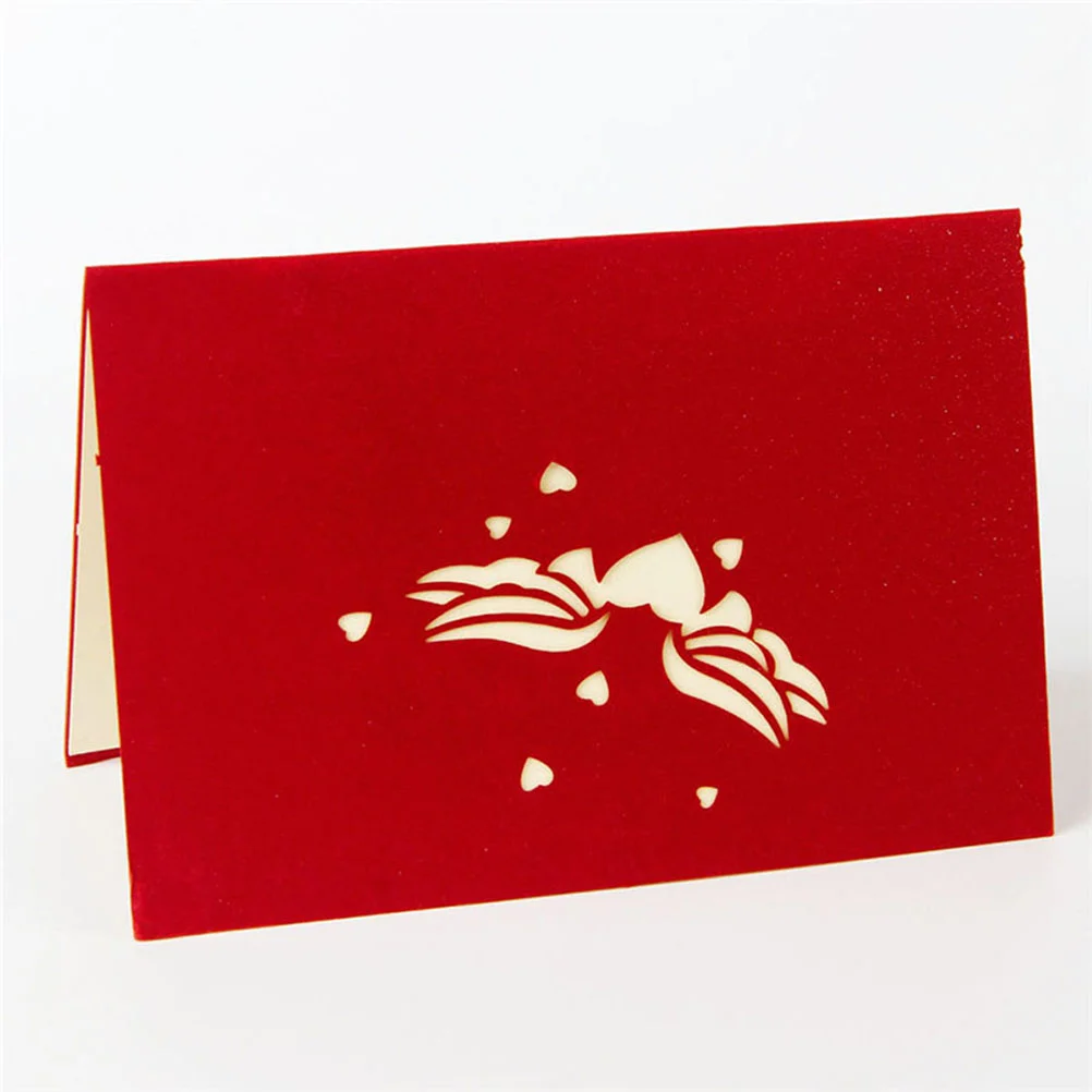 

2 шт., открытки на день Святого Валентина, поздравительные открытки, свадебные приглашения 3D в форме сердца для
