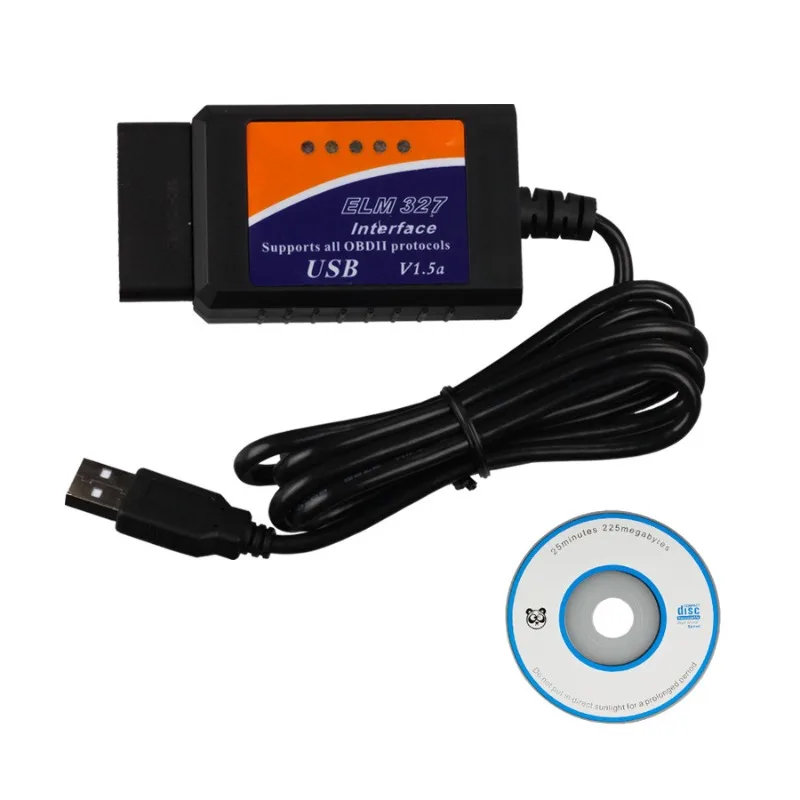 

ELM327 USB V1.5 Code Scanner Diagnostic Cable Tools OBD2 Car Engine Fault Detector Auto Code Reader Accessories For Vehicles