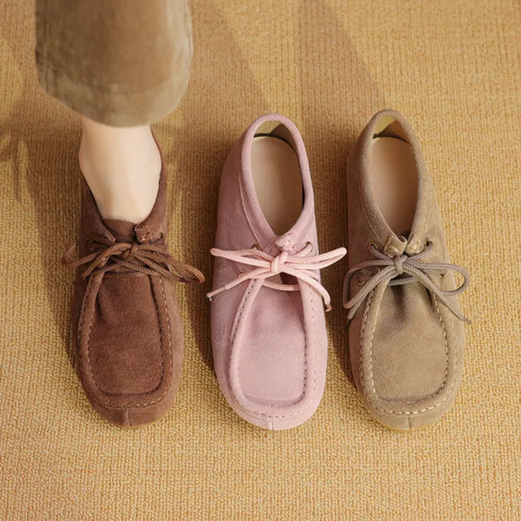 Pink Suede Women Shallow Flats Lace Up Casual Comfort Coffee Walking Shoes 2024New Designer Lady Espadrilles Femmes Moccasins
Pink Suede Women Shallow Flats Lace Up Casual Comfort Coffee Walking Shoes 2024New Designer Lady Espadrilles Femmes Moccasins