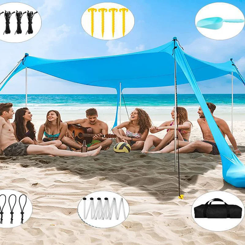 3*3M Outdoor Beach Tent For Camping Leisure Tent Family Vocation Summer Tents Beach Umbrella Sunshading Shelter For Leisure
3*3M Outdoor Beach Tent For Camping Leisure Tent Family Vocation Summer Tents Beach Umbrella Sunshading Shelter For Leisure