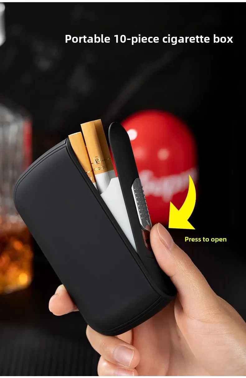 2025 New Portable Two-in-one Multifunctional USB Cigarette Lighter Cigarette Case Rechargeable Lighter 10 Thick Cigarette Cases 2025 New Portable Two-in-one Multifunctional USB Cigarette Lighter Cigarette Case Rechargeable Lighter 10 Thick Cigarette Cases