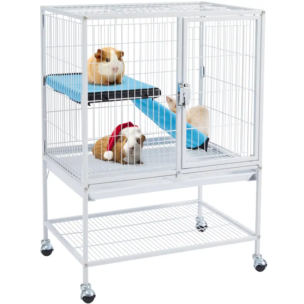 SmileMart Metal Animal Cage with Wheels for Adult Rats, Ferrets, Chinchillas & Guinea Pigs, White
SmileMart Metal Animal Cage with Wheels for Adult Rats, Ferrets, Chinchillas & Guinea Pigs, White