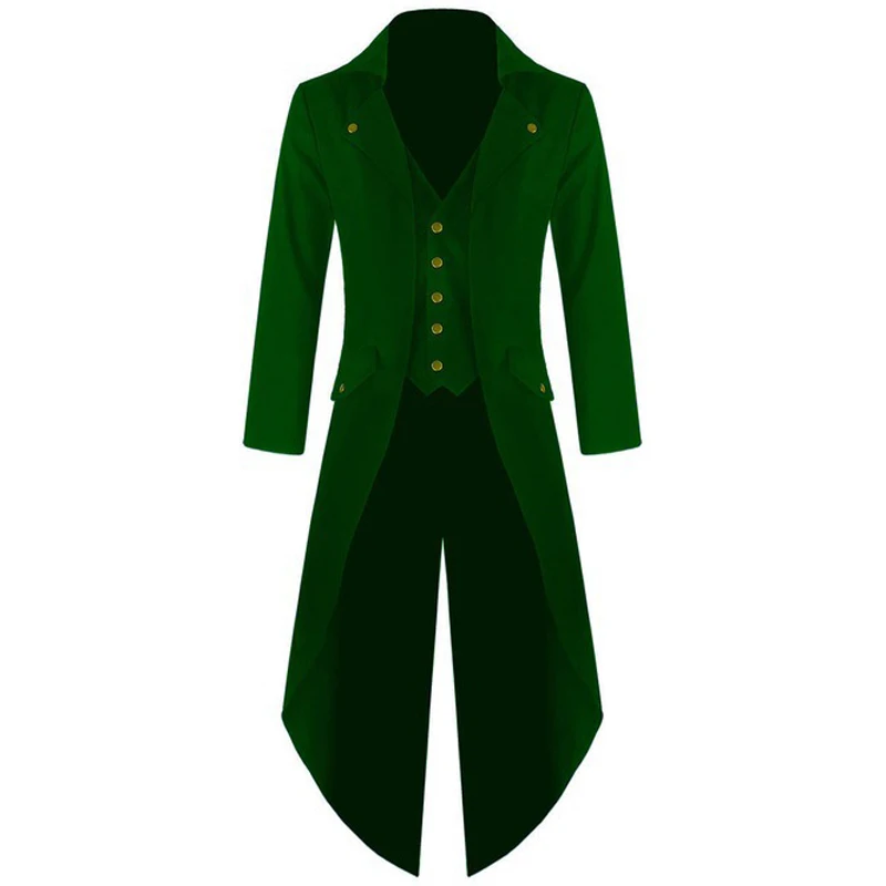 

xxxxxl xxxxl Plus Size Medieval Costumes Mens Steampunk Vintage Tailcoat Jacket Gothic Victorian Ringmaster Coat