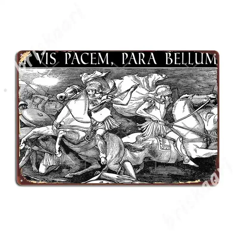 

Si Vis Pacem Para Bellum Metal Signs Club Home Party create Wall Decor Tin sign Posters