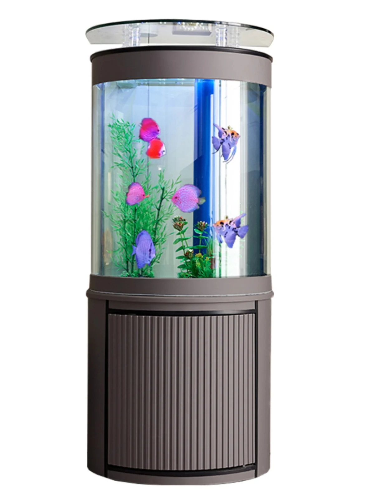Fish Tank Living Room Large Vertical Glass Ecological Bottom Filter Cylindrical Aquarium
Fish Tank Living Room Large Vertical Glass Ecological Bottom Filter Cylindrical Aquarium