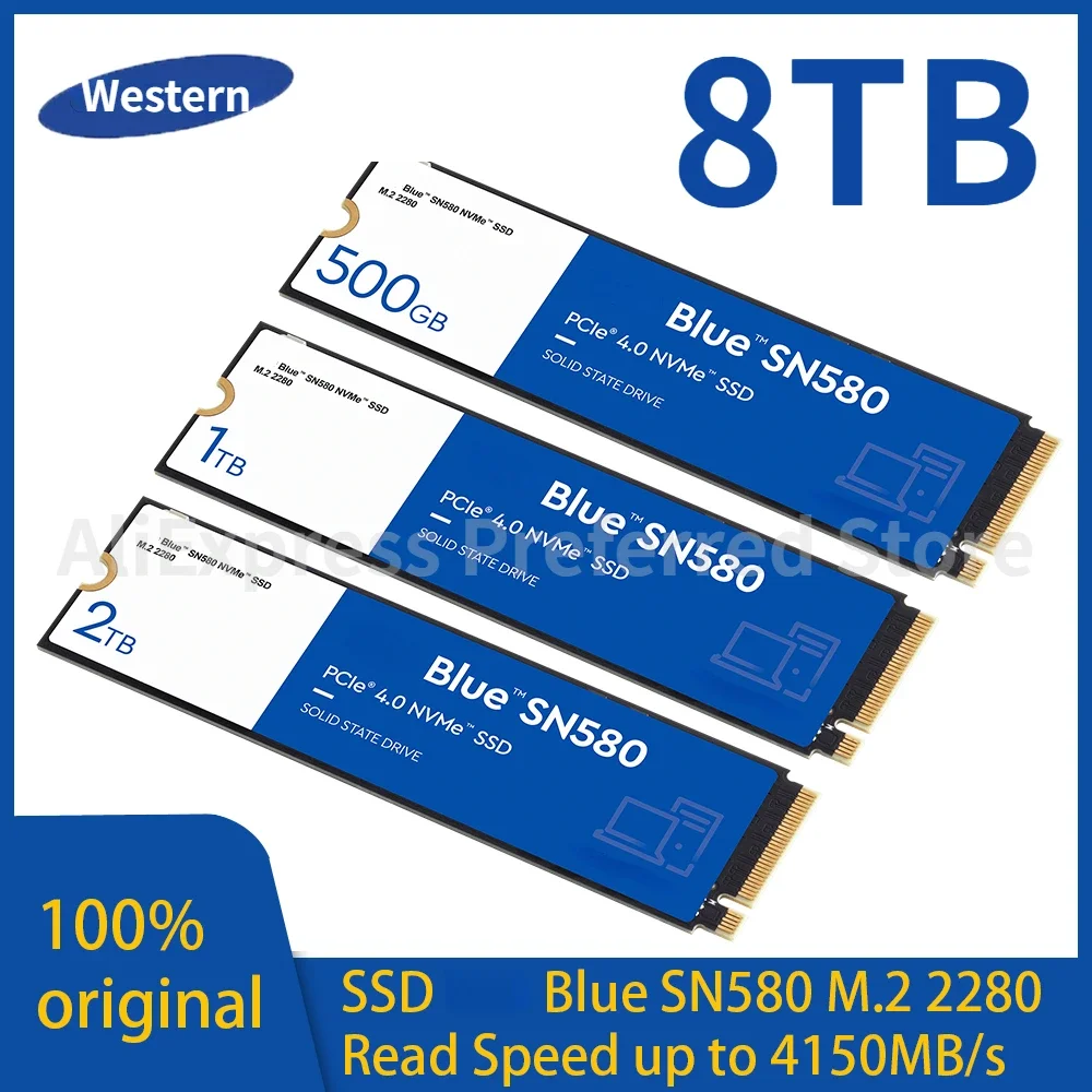 Western Original SN580 PS5 SSD Blue NVMe 500GB 1TB 2TB PCIe4.0 4150MB/s M.2 2280 Drives for PS5 Laptops Computer PC
Western Original SN580 PS5 SSD Blue NVMe 500GB 1TB 2TB PCIe4.0 4150MB/s M.2 2280 Drives for PS5 Laptops Computer PC