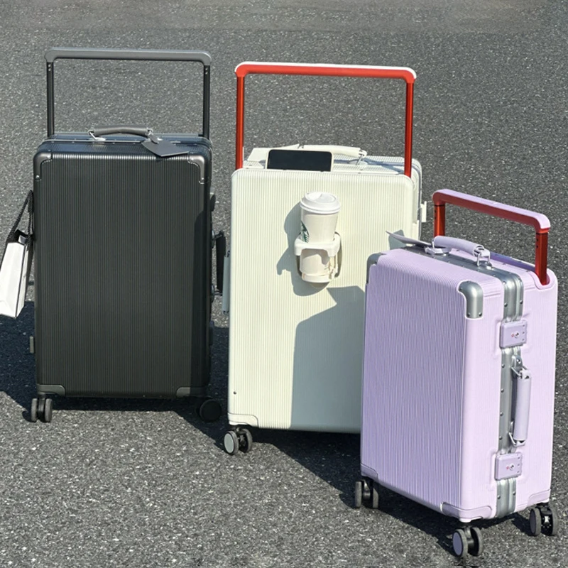 

Wide Pull Rod Luggage Female High Aesthetic Travel Box 20Inch Boarding Case Student Universal Wheel Password чемоданы на колесах