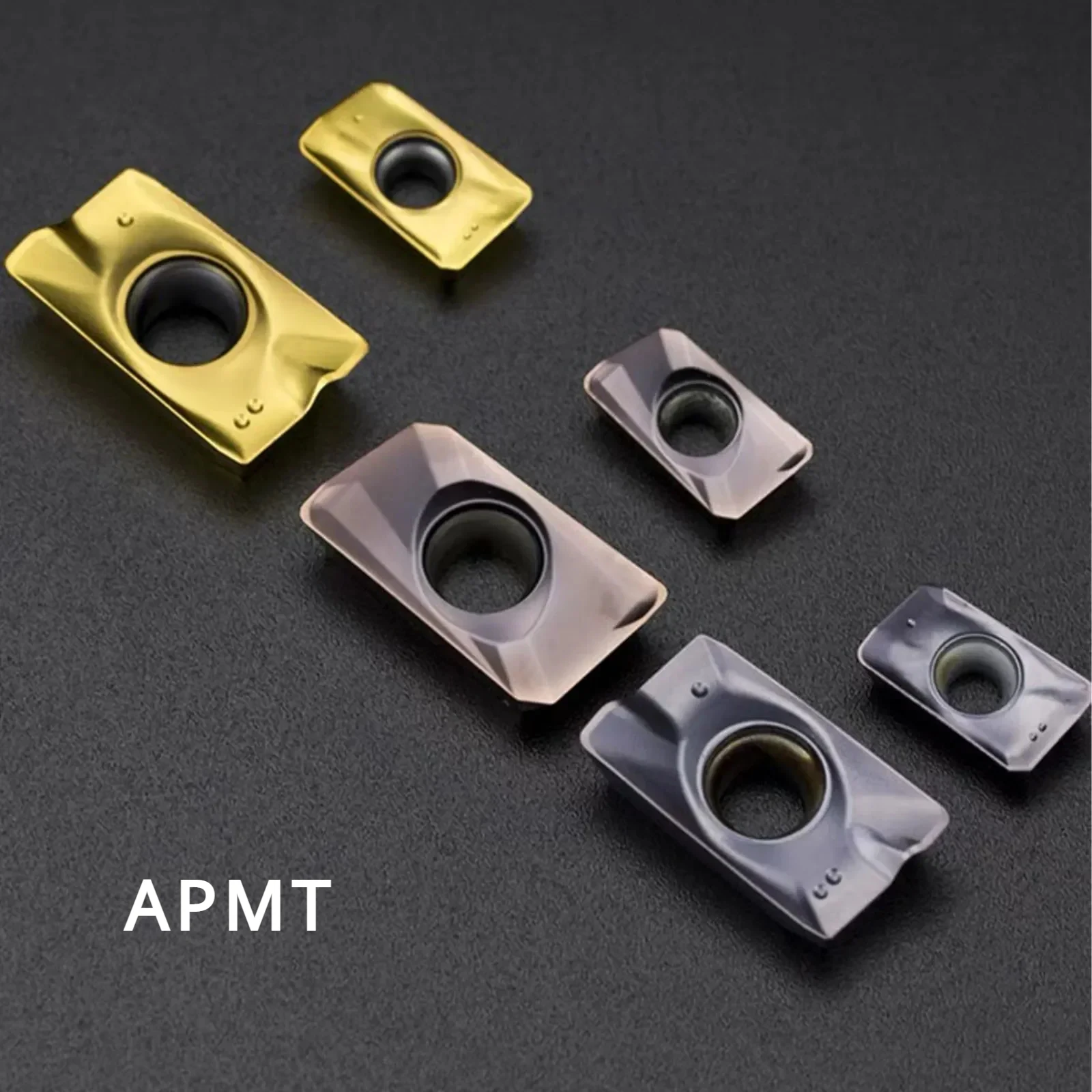

10pcs APMT Carbide Turning Tool Inserts APMT1135/1604 Cutting Stainless Steel Workpieces R0.8 Coating Rough Milling Lathe