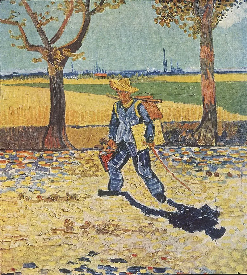 

Famous Figure Art Oil Painting Replica Painter on the Road to Tarascon, August 1888 by Vincent Van Gogh Fine Arts for Wall Decor