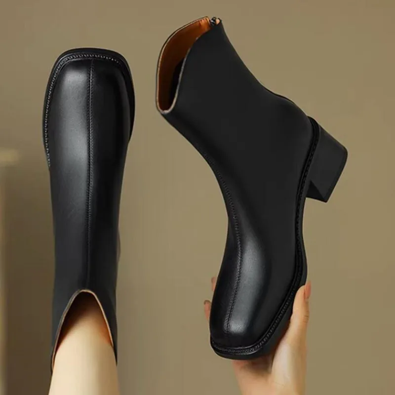 Women Ankle Boots Fashion Classic Elegant Retro Ladies Zipper Shoes Black Brown Apricot Round Toe Chunky Heels Casual Boots
Women Ankle Boots Fashion Classic Elegant Retro Ladies Zipper Shoes Black Brown Apricot Round Toe Chunky Heels Casual Boots