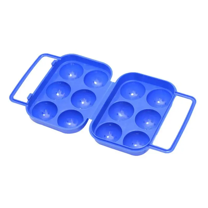 

Egg Storage Box Case With Handle Hiking Outdoor Camping Carrier For 6 Egg Case Kitchen Convenient Container Egg Storage Box