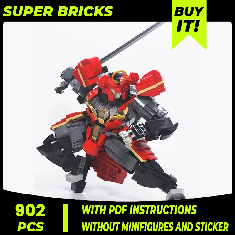 

Moc Building Blocks Mechanical Model Bushido Mecha Technical Bricks DIY Assembly Construction Toys For Childr Holiday Gifts