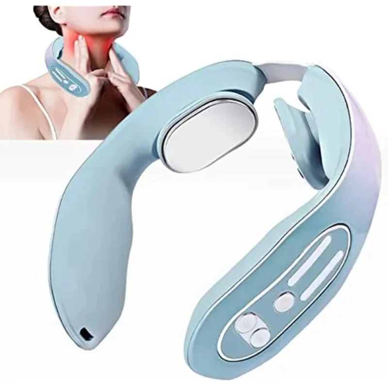 

Portable Neck Acupoints Lymphvity Massager Cervical Spine Massage Device EMS Micro-Electric Pulse Neck Massager for Pain Relief