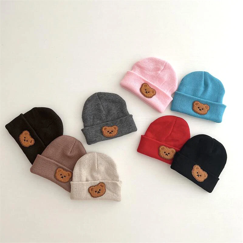 Cute Cartoon Bear Winter Knitted Baby Beanie Warm Crochet Bonnet for Kids Candy Color Newborn Warmer Hat Girl Boy Skullies 0-4T
Cute Cartoon Bear Winter Knitted Baby Beanie Warm Crochet Bonnet for Kids Candy Color Newborn Warmer Hat Girl Boy Skullies 0-4T
