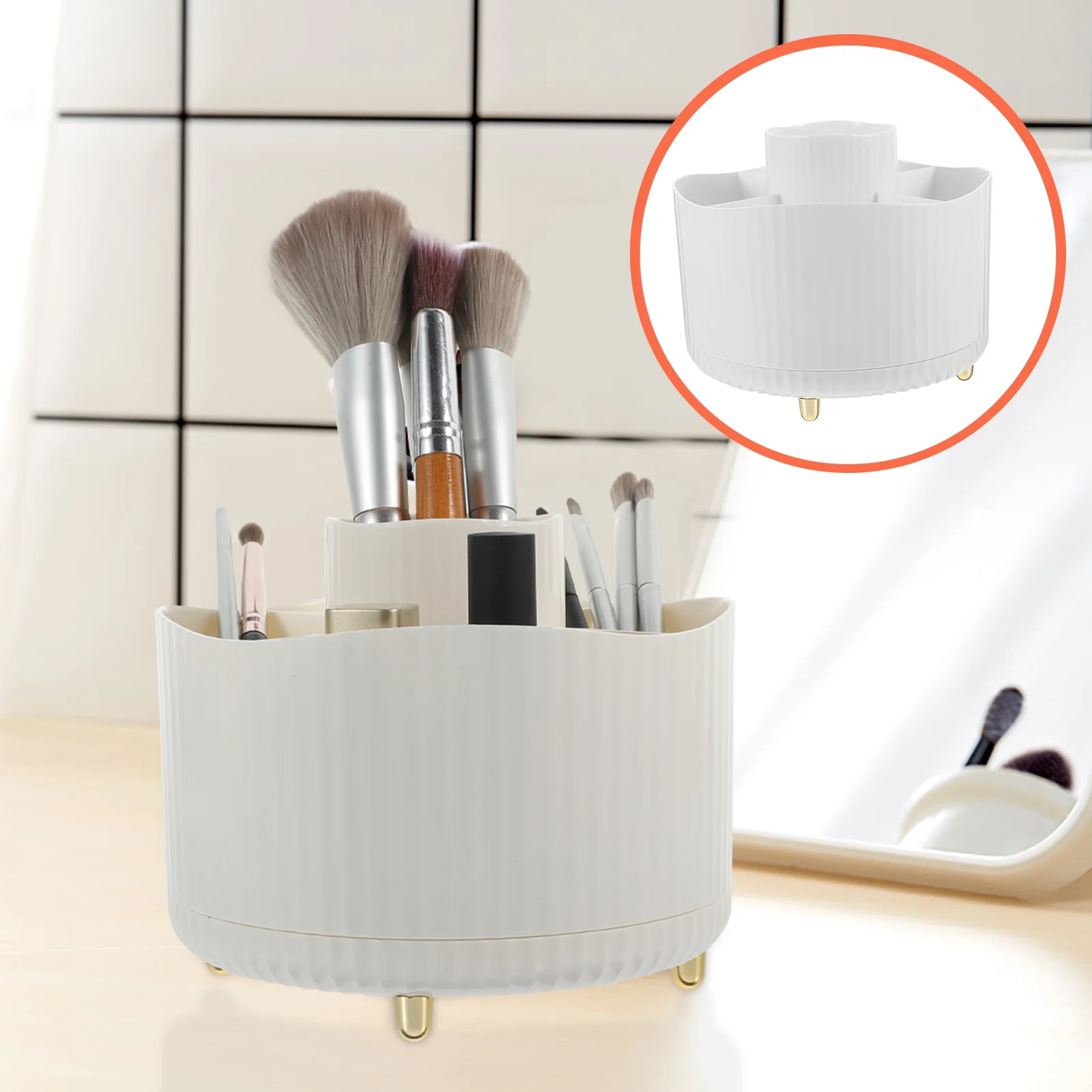 Rotatable Storage Tube Brush Storage Box for Office Makeup Brush Turntable Tabletop Decor Plastic Desktop Home
Rotatable Storage Tube Brush Storage Box for Office Makeup Brush Turntable Tabletop Decor Plastic Desktop Home