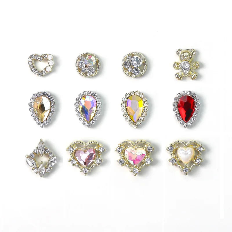 10Pcs Water Drop Luxury Nail Decorations 3D Heart,Bear Nails Rhinestones Alloy Crystal Stack Diamond Nail Art Charm Supplies S11
10Pcs Water Drop Luxury Nail Decorations 3D Heart,Bear Nails Rhinestones Alloy Crystal Stack Diamond Nail Art Charm Supplies S11