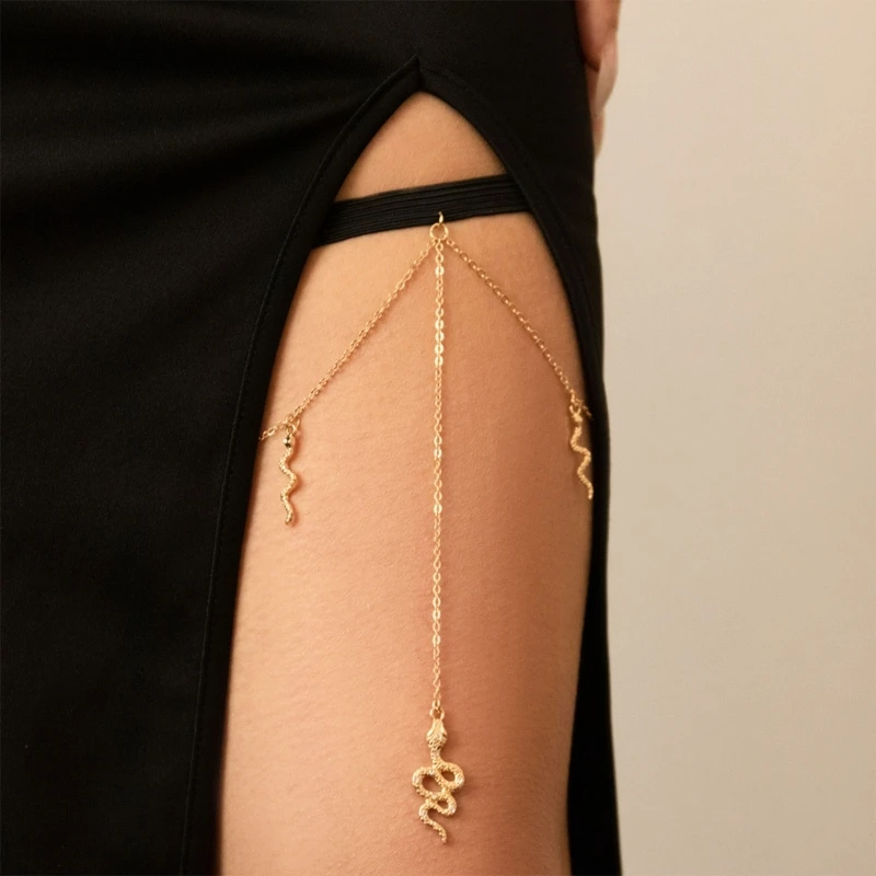 Girl Leg Chain Dangle Snake Tassel Thigh Chains Solid Color Body Chain Festival Rave Body Accessory for Woman Girls
Girl Leg Chain Dangle Snake Tassel Thigh Chains Solid Color Body Chain Festival Rave Body Accessory for Woman Girls