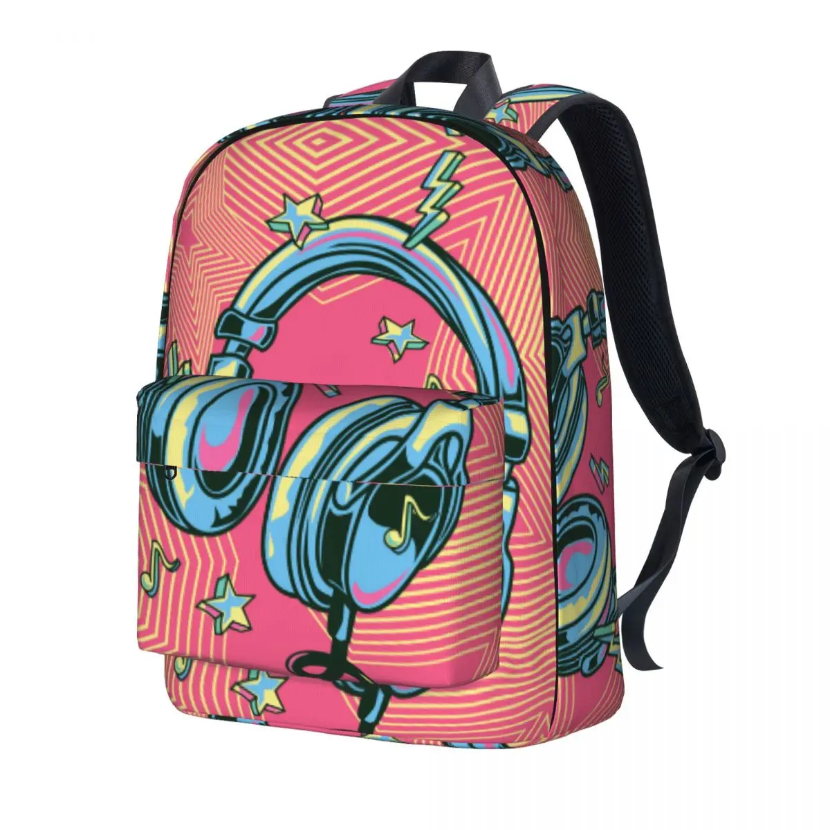 

Цветной молодежный рюкзак с наушниками, большие винтажные рюкзаки, модные школьные сумки из полиэстера, дорожные рюкзаки высокого качества