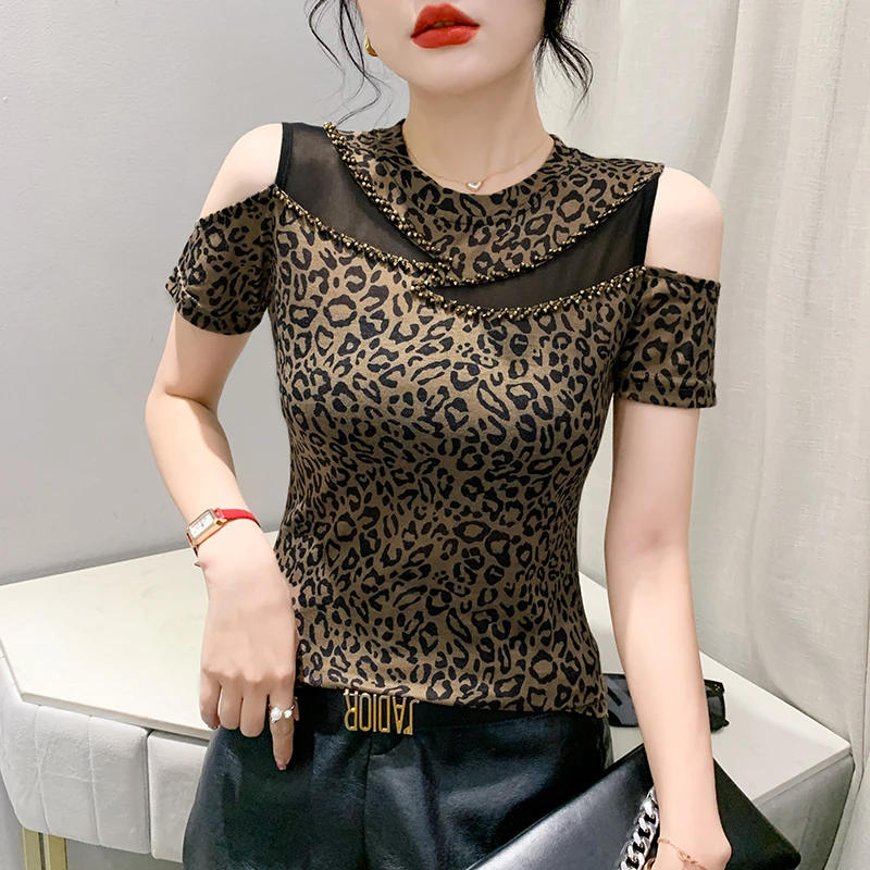 2023 New Summer European Clothes T-Shirt Chic Sexy Off Shoulder Patchwork Mesh Beads Plaid Women's Tops Short Sleeve Tees 33016
2023 New Summer European Clothes T-Shirt Chic Sexy Off Shoulder Patchwork Mesh Beads Plaid Women's Tops Short Sleeve Tees 33016
