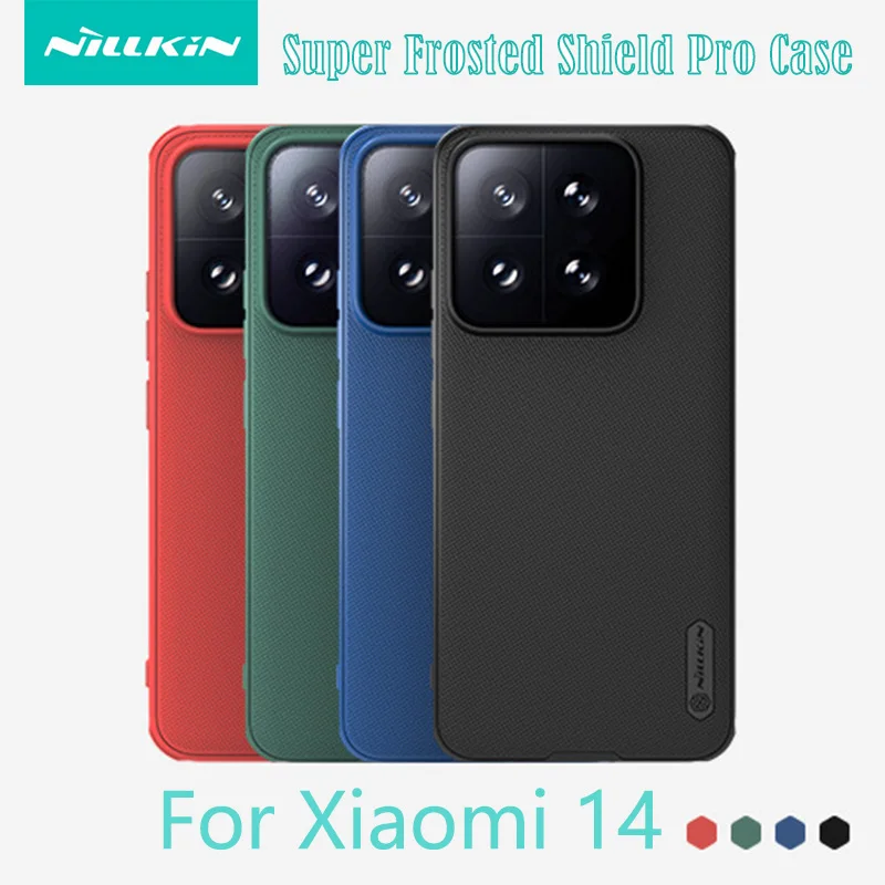 

For Xiaomi 14 Case NILLKIN Super Frosted Shield Pro TPU PC Bumper Matte Shockproof Protective full Back Cover For Xiaomi Mi 14