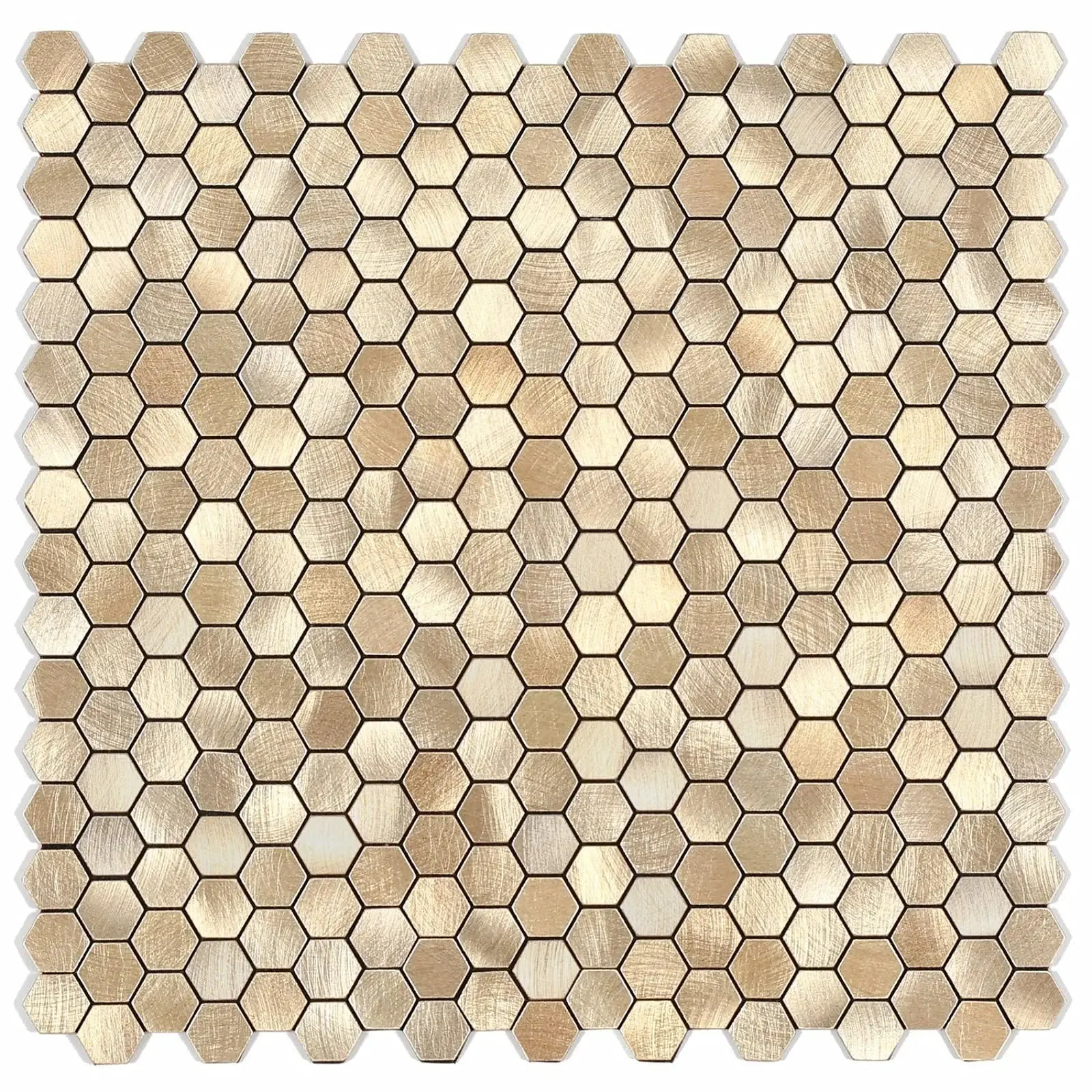 

Mosaic Kitchen Backsplash Tiles Peel and Stick Self Adhesive Metallic Tiles Waterproof 3d Wall Gold Panels Bath Tile Backsplash