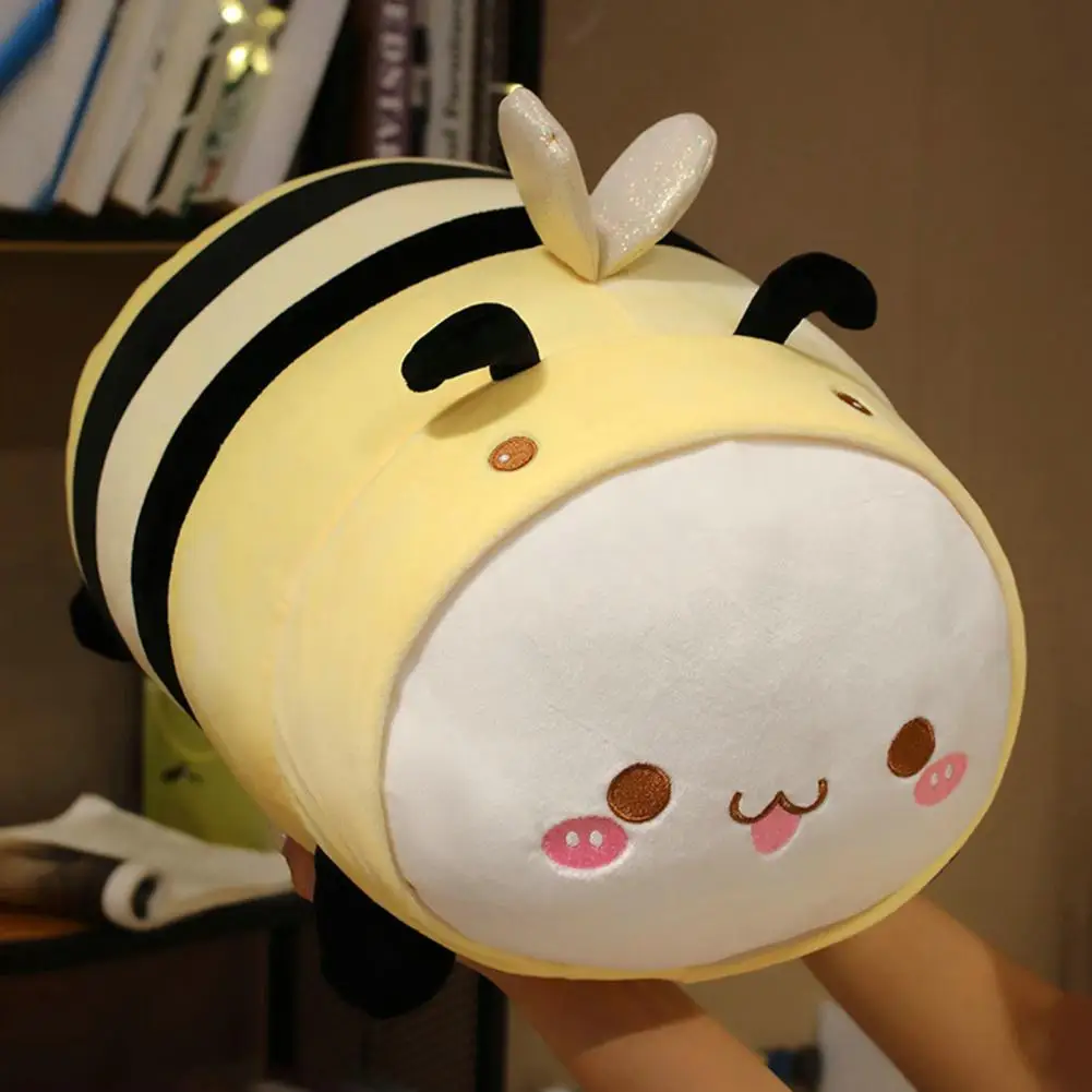 

Bee Stuffed Toy Cute Cartoon Plush Dolls Fat Body Panda Bee Pig Soft Stuffed Pillows for Kids Girls Birthday Christmas Gifts
