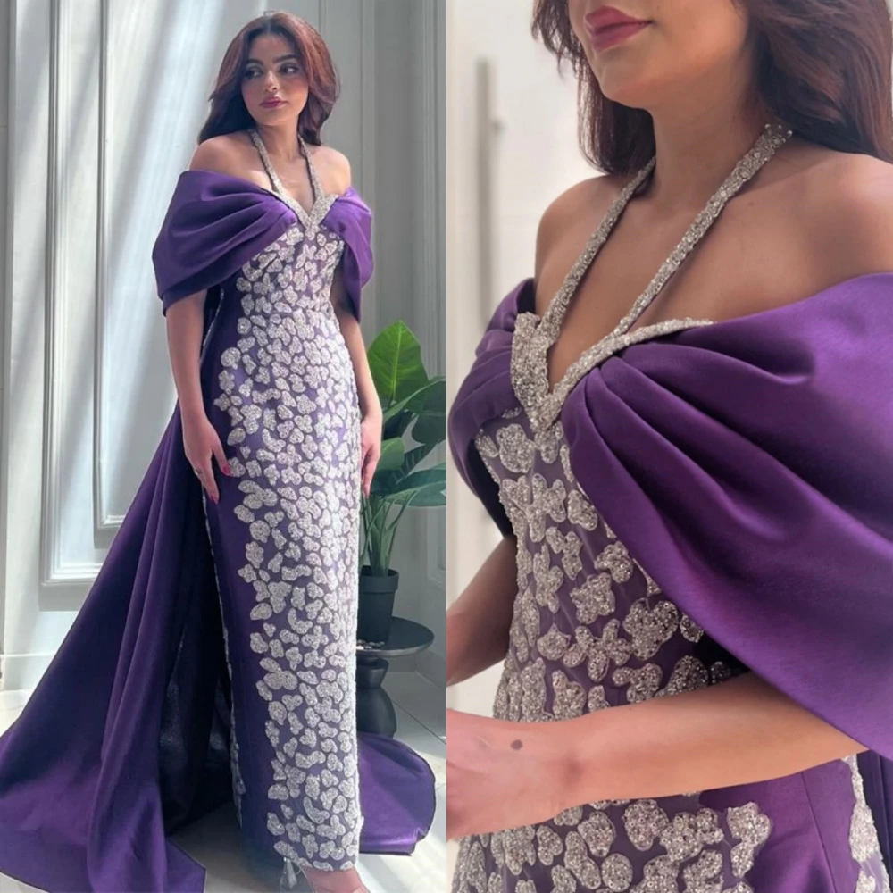 Exquisite Fashion High Collar Sheath Prom Dresses Ankle Length Short Sleeve Off the Shoulder Sequin Formal Evening Gowns
Exquisite Fashion High Collar Sheath Prom Dresses Ankle Length Short Sleeve Off the Shoulder Sequin Formal Evening Gowns