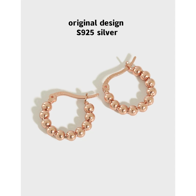 Original S925 sterling silver round beads beaded earrings women's fashion luxury banquet fine jewelry
Original S925 sterling silver round beads beaded earrings women's fashion luxury banquet fine jewelry