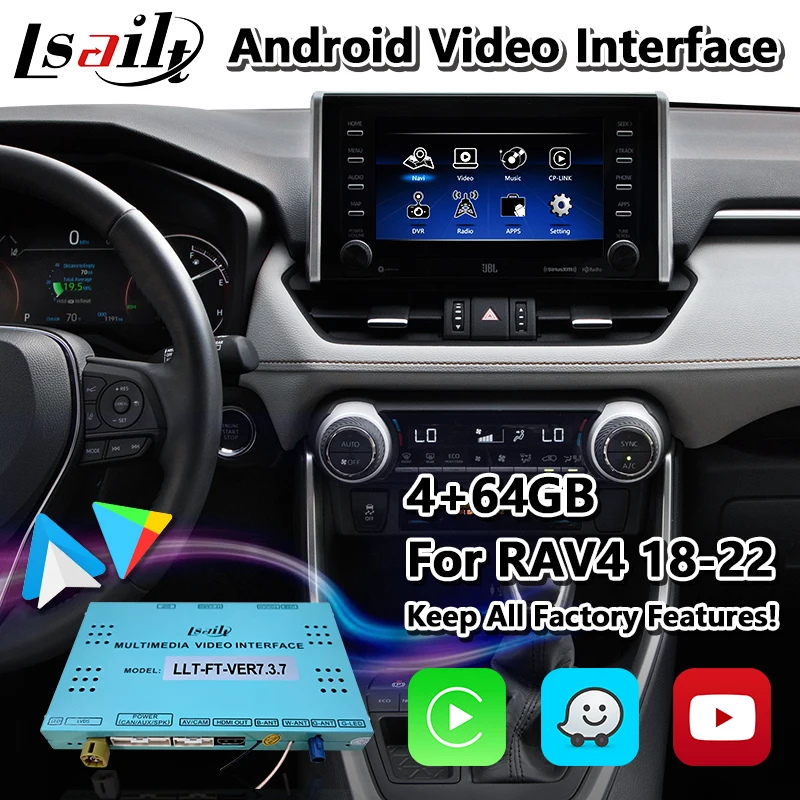 Lsailt Car Intergation Android Video Play Interface for Toyota RAV4 / Majesty 2018-2022
Lsailt Car Intergation Android Video Play Interface for Toyota RAV4 / Majesty 2018-2022