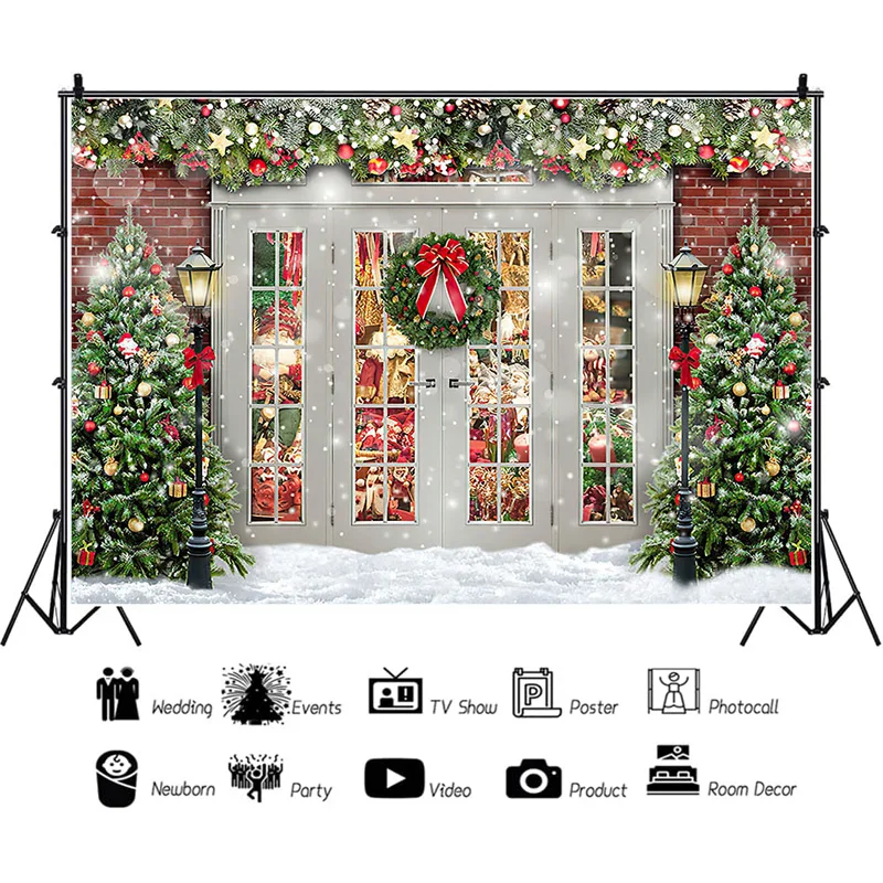 ZHISUXI Christmas Tree Window Candy Photography Backdrop Wooden Doors Snowman Cinema Pine New Year Background Prop LPR-08
ZHISUXI Christmas Tree Window Candy Photography Backdrop Wooden Doors Snowman Cinema Pine New Year Background Prop LPR-08