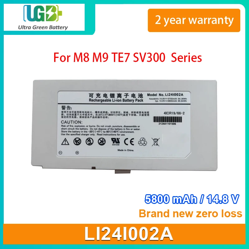 

UGB New LI24I002A Battery For Mindray M8 M9 TE7 SV300 350 Series Medical battery 5800mAh 14.8V