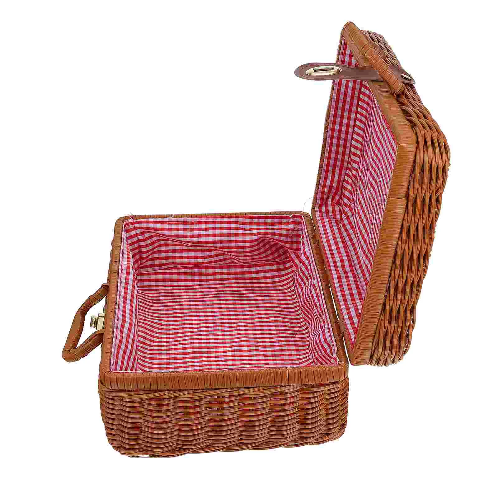 Ipetboom Woven Baskets Rattan Suitcase Imitation Rattan Suitcase Storage Basket Interlining Wicker Storage Box Picnic Vintage
Ipetboom Woven Baskets Rattan Suitcase Imitation Rattan Suitcase Storage Basket Interlining Wicker Storage Box Picnic Vintage