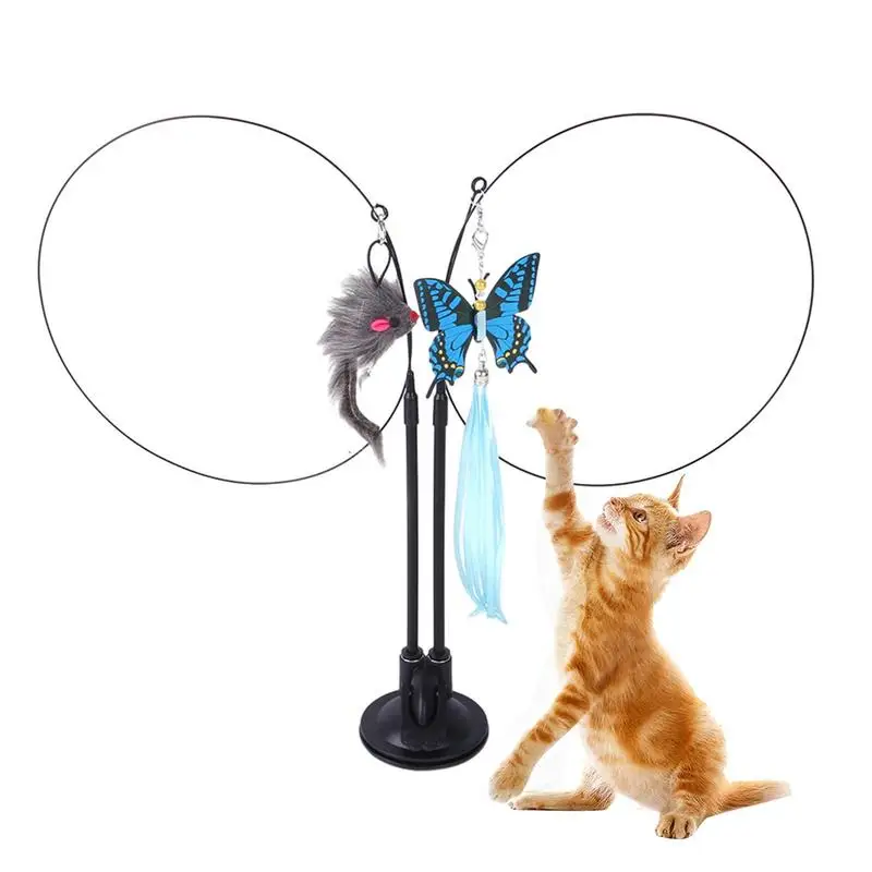 Cat Wand Teaser String Toy Feathered Cat Sucker Toy Portable Cat Teaser Developmental Toys Indoor Interactive Cat Teaser Wand
Cat Wand Teaser String Toy Feathered Cat Sucker Toy Portable Cat Teaser Developmental Toys Indoor Interactive Cat Teaser Wand