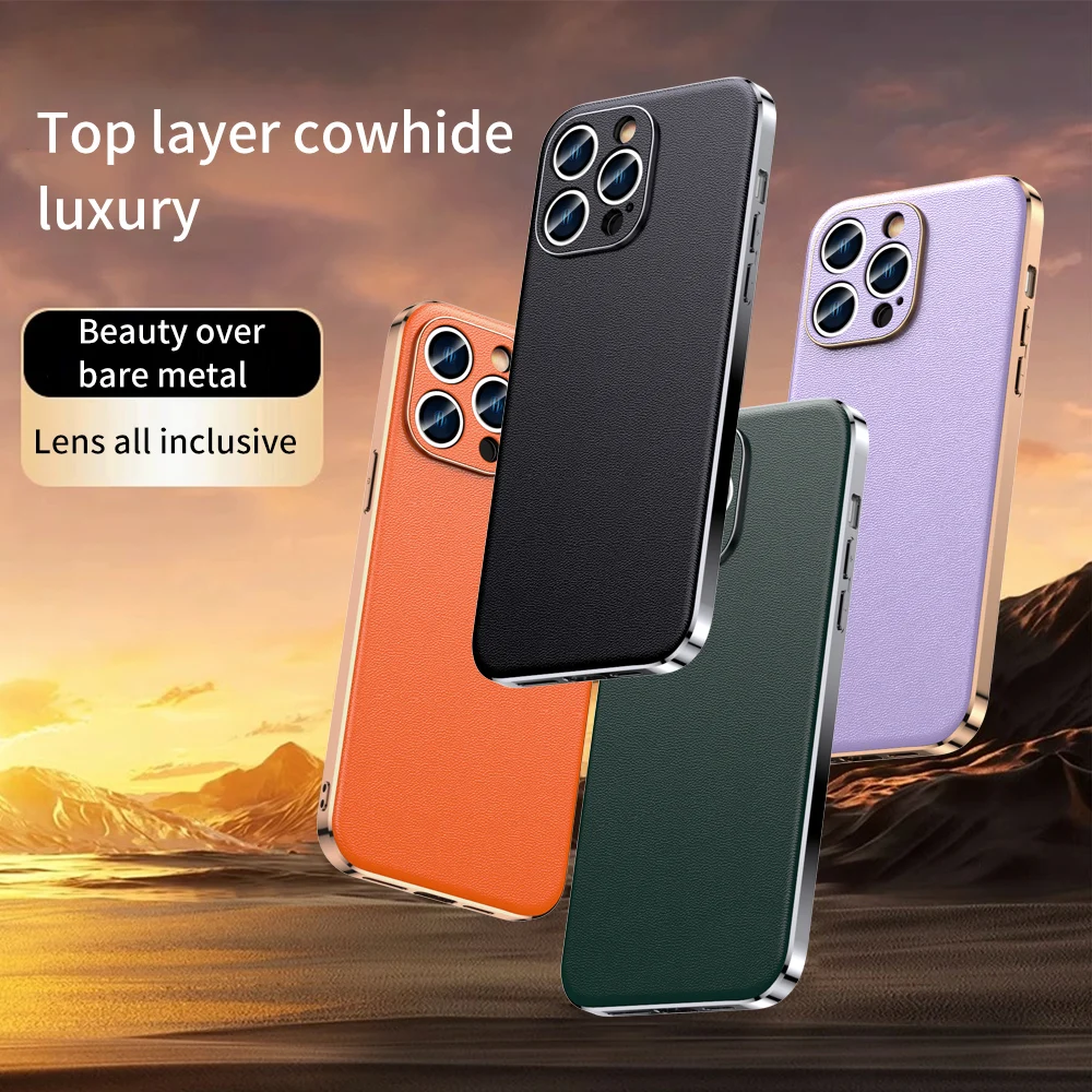 LANGSIDI Brand Genuine leather phone Case For iPhone 15 Pro Max 15pro 14 Plus 13 12 11 Pro max Lens protective shockproof Cover
LANGSIDI Brand Genuine leather phone Case For iPhone 15 Pro Max 15pro 14 Plus 13 12 11 Pro max Lens protective shockproof Cover