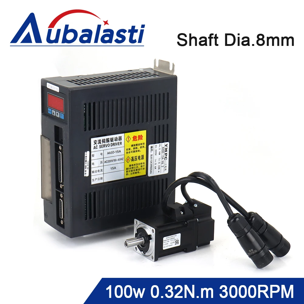 Aubalasti 100W AC Servo Motor Kits 40ST-M00330 0.32N.m 220V 3000RPM Permanent Magnet Match Driver AASD-15A for CNC Engraving
Aubalasti 100W AC Servo Motor Kits 40ST-M00330 0.32N.m 220V 3000RPM Permanent Magnet Match Driver AASD-15A for CNC Engraving