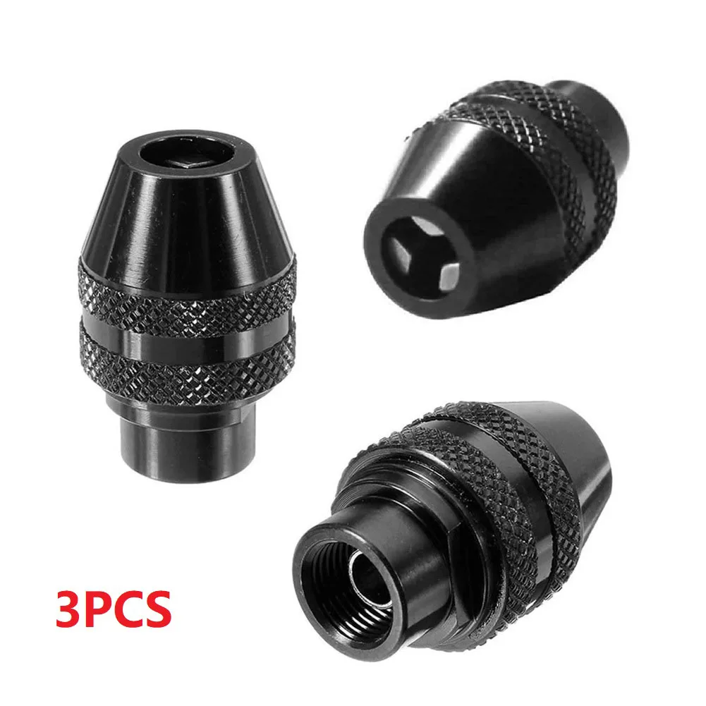 3pc Keyless Drill Chuck Quick Change Drill Bit Chuck Adapter Converter Tool 0.8-3.2mm For Dreme Rotary Tool Models 4000 400 3000
3pc Keyless Drill Chuck Quick Change Drill Bit Chuck Adapter Converter Tool 0.8-3.2mm For Dreme Rotary Tool Models 4000 400 3000