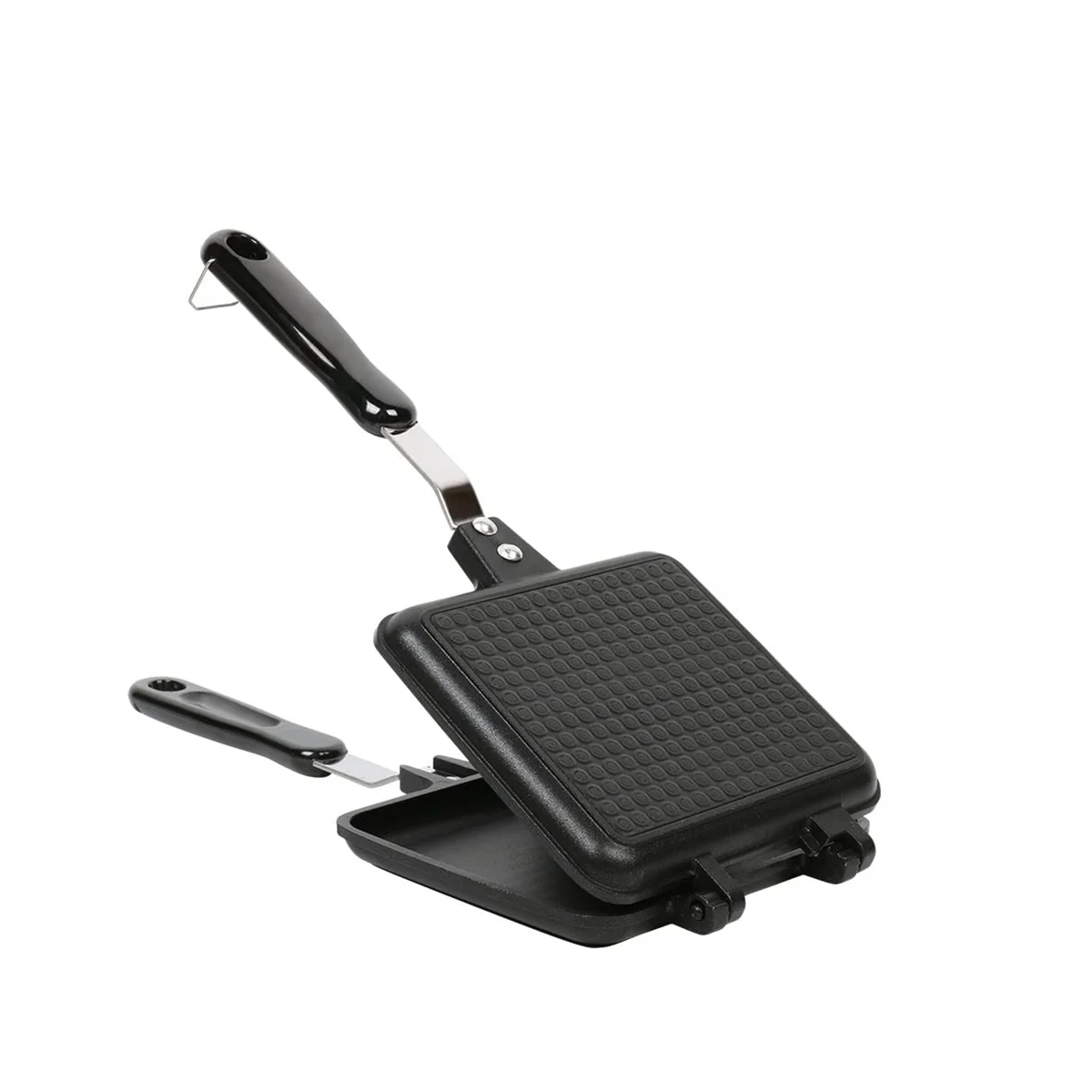 

Sandwich Maker, Non-Stick Hot Sandwich Maker Panini Grill Pans with Handle Aluminum Flip Pan for Home Kitchen