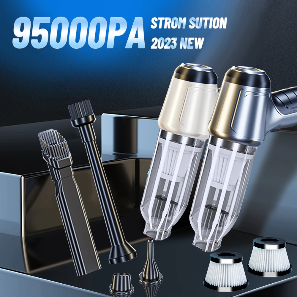 95000PA Wireless Car Vacuum Cleaner Portable Handheld Machine Robot Strong Suction Vacuum 2 in 1 Cleaning With Built-in Battrery 
95000PA Wireless Car Vacuum Cleaner Portable Handheld Machine Robot Strong Suction Vacuum 2 in 1 Cleaning With Built-in Battrery